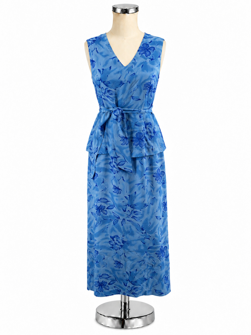 Spenser Jeremy Vintage 100% Silk Floral Two-Piece Dress Set Size 6